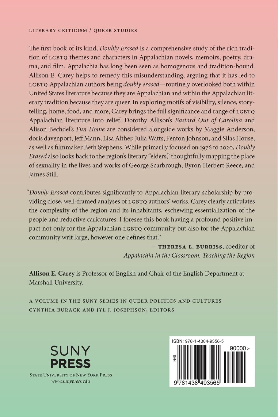 Doubly Erased: LGBTQ Literature in Appalachia (Queer Politics Cultures)