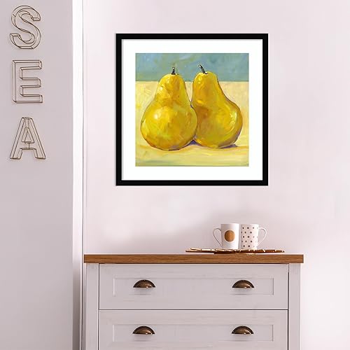 Miniatura 5 de Amanti Art Framed Wall Art Print (21x21) A Pair of Pears by Tim O'Toole Framed Poster for Wall Decor, Living Room, Bedroom, Bathroom, Kitchen,