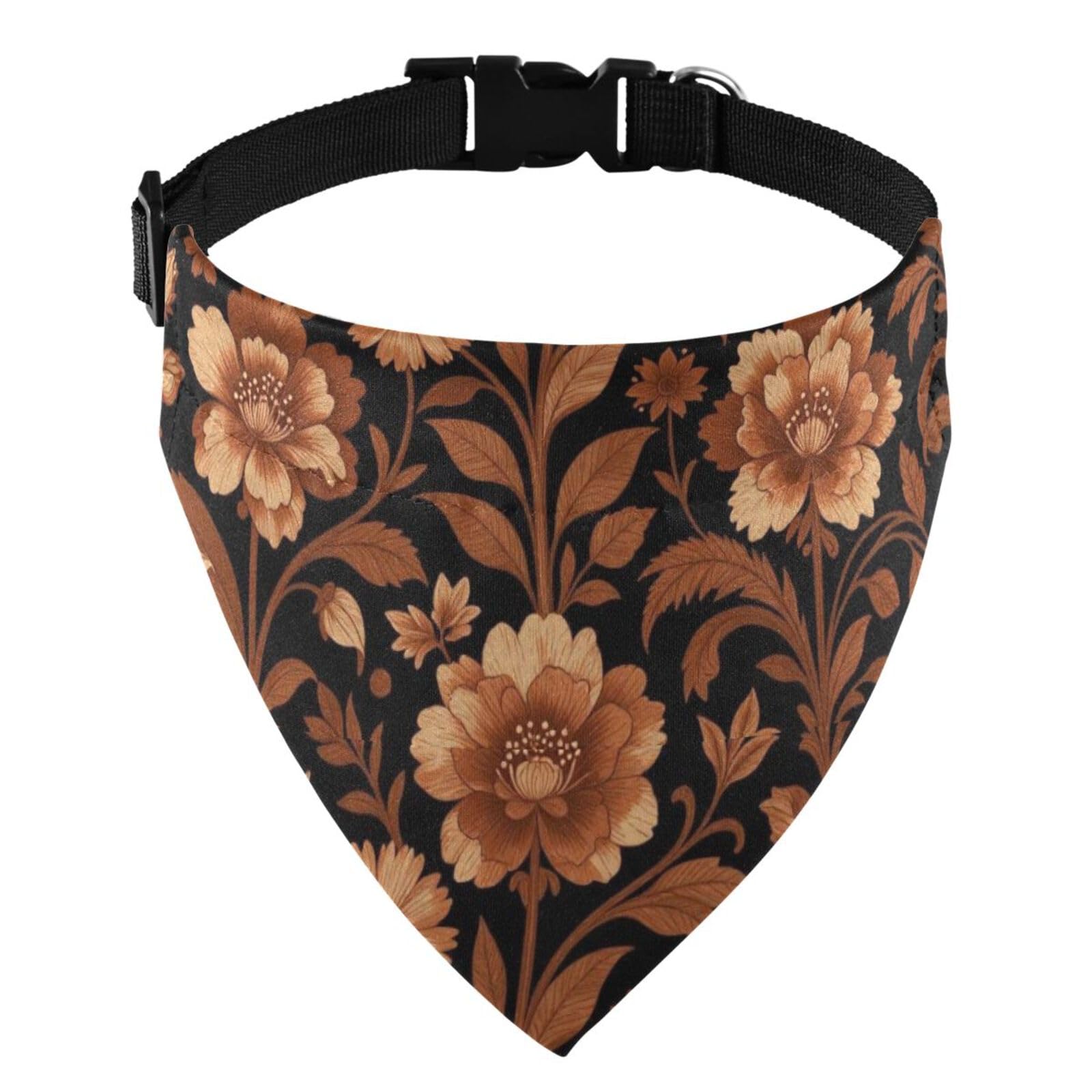 Bavoir pour chiots et chatons réversible taille unique au motif floral vintage