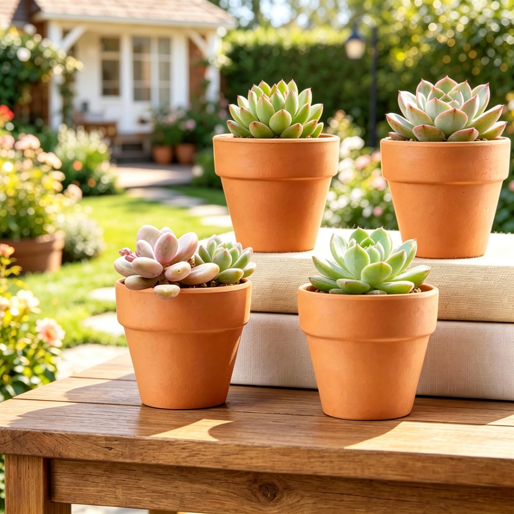 30 Pièces Pots en Terre Cuite Petits 4,5 x 4,5 cm Réutilisables Petits Pots en Terracotta pour le Bricolage Pot en Terracotta Fleurs Pots de Fleurs Mini avec Trou de Drainage pour les Plants