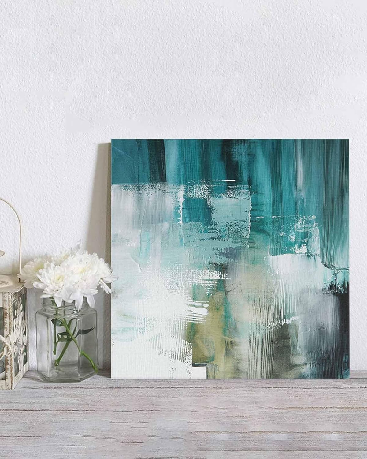 DIY Paint by Numbers for Adults Include Brushes and Acrylic Pigment, Modern Abstract Color Art Canvas Oil Painting with Inner Wooden Frame, Paint by Number Canvas 16"x16"