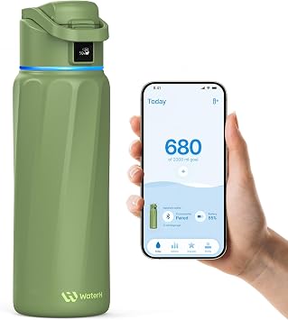 BOOST Smart Water Bottle with Reminder & Tracker, Double Wall Vacuum Insulated Bottles Stainless Steel, 32oz BPA-Free Wide Mouth for School, Gym, Office, Ideal for Fathers Day