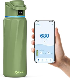BOOST Smart Water Bottle with Reminder & Tracker, Double Wall Vacuum Insulated Bottles Stainless Steel, 32oz BPA-Free Wide Mouth for School, Gym, Office, Ideal for Mother's Day