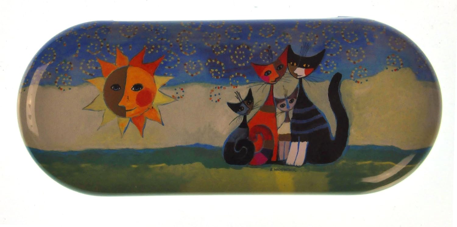 Fridolin 18713&nbsp;Rosina Wachtmeister Moments of Happiness Metal Glasses Case, Multi-Coloured 16&nbsp;x 6.6&nbsp;x 2.8&nbsp;cm