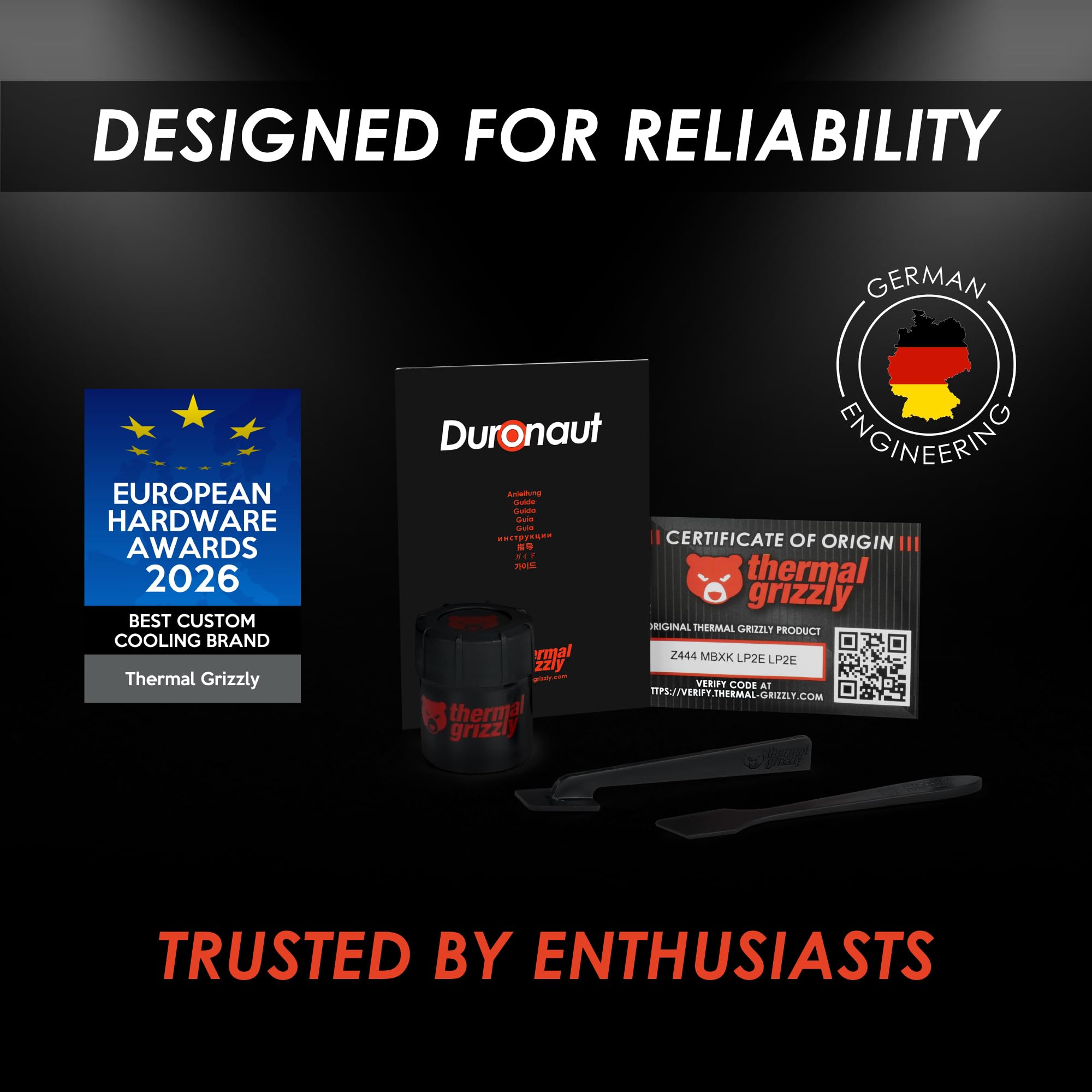 Thermal Grizzly Duronaut Pro - Pasta termica da 30 grammi - Eccezionale stabilità a lungo termine e conducibilità termica per CPU, GPU, console e sistemi di raffreddamento industriali esigenti