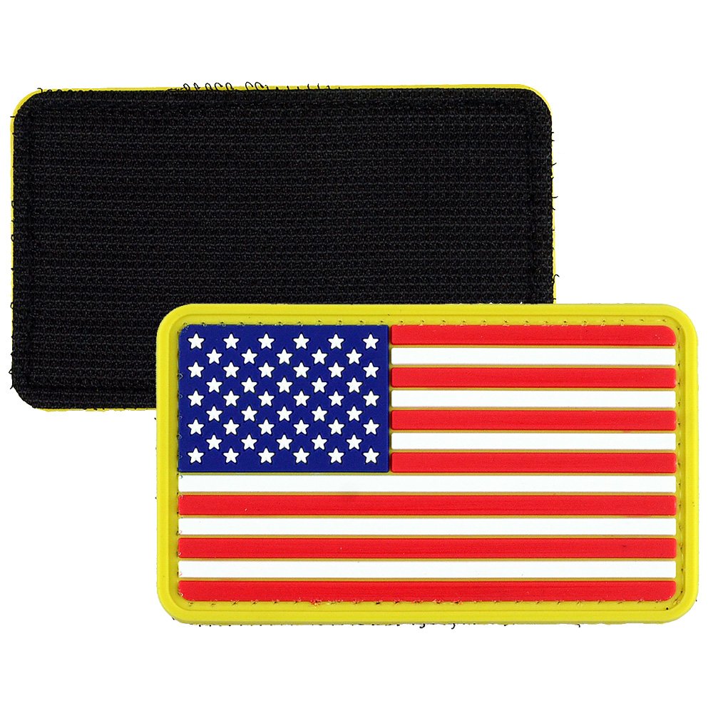 LIVABIT PVC Rubber 3D Patch MP-35 Tactical Airsoft Paintball Uniform USA Flag