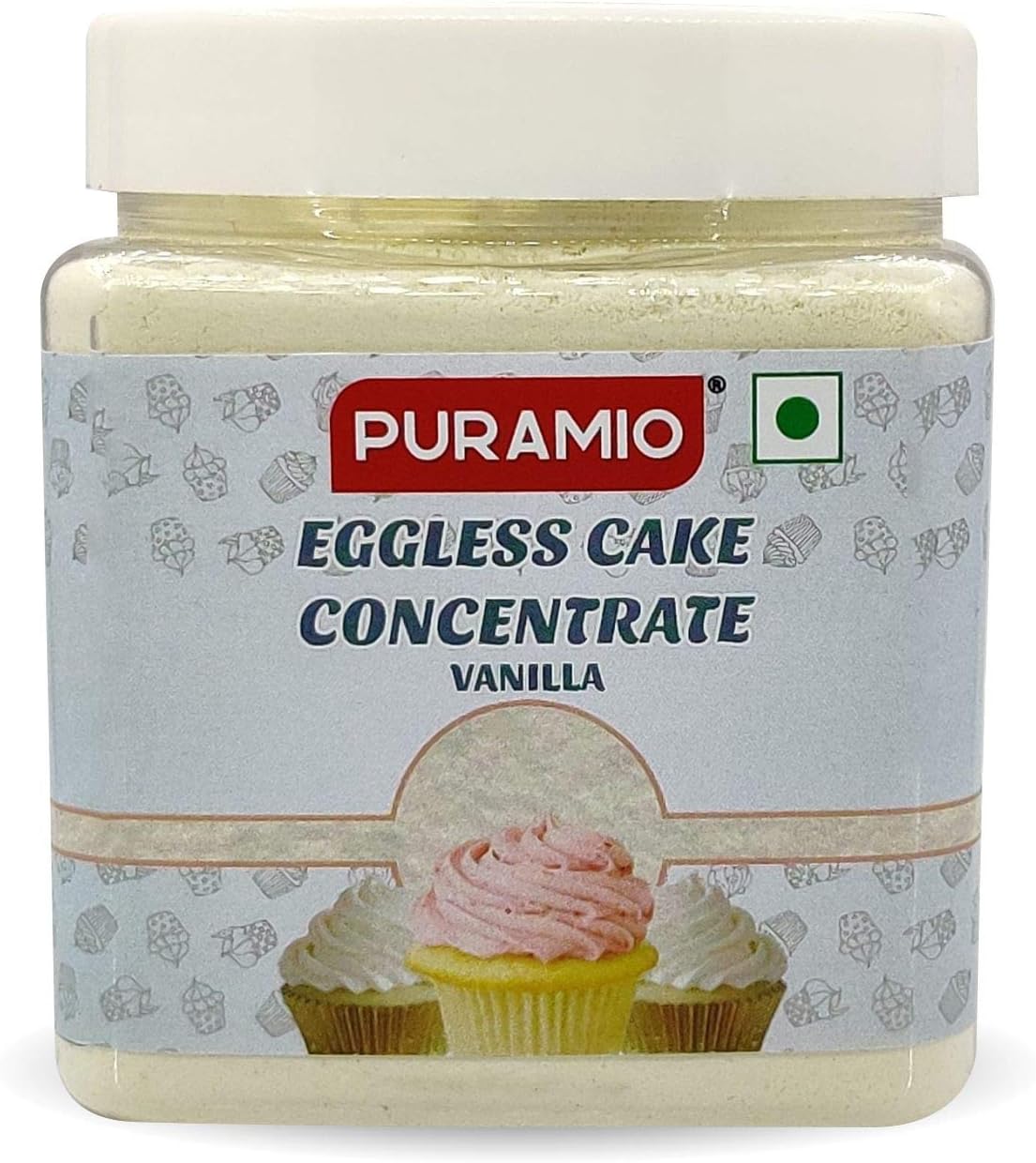 PURAMIO Eggless Cake Concentrate - (Vanilla),250 Gm