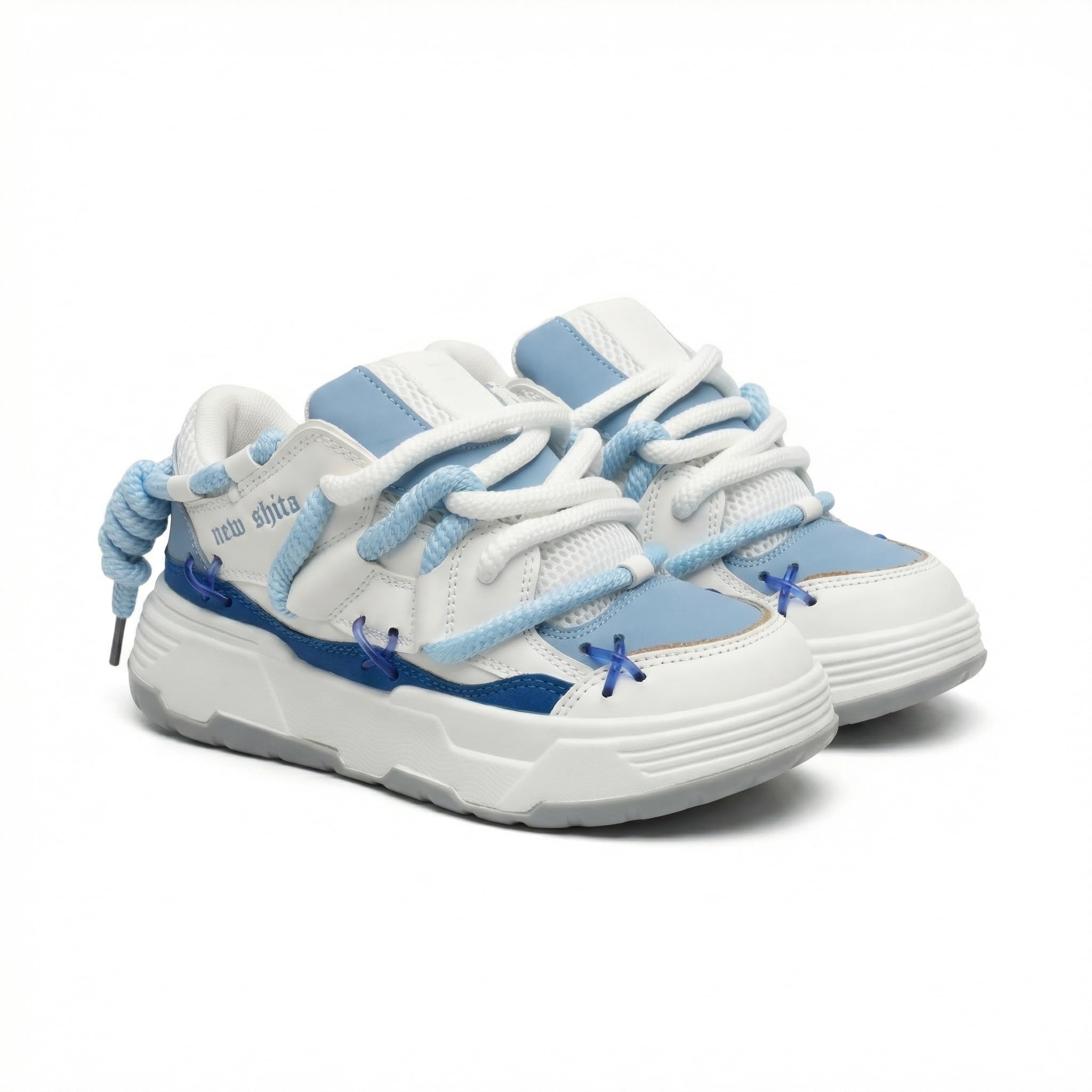 Men's and Women's Chunky Platform Sneakers, Y2K Aesthetic Unisex Dad Shoes, 2 inch Height Increasing Walking Shoes, Lightweight Breathable Athletic Fashion Trainers for Couples