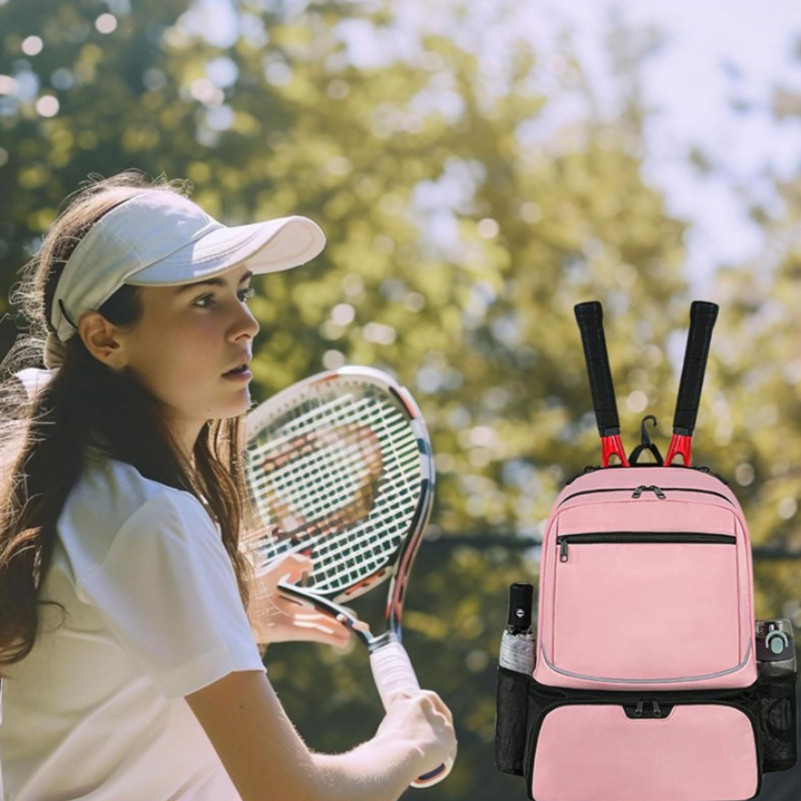 Zaino portatile per racchette da squash, badminton, racchette da tennis, borse sportive regolabili