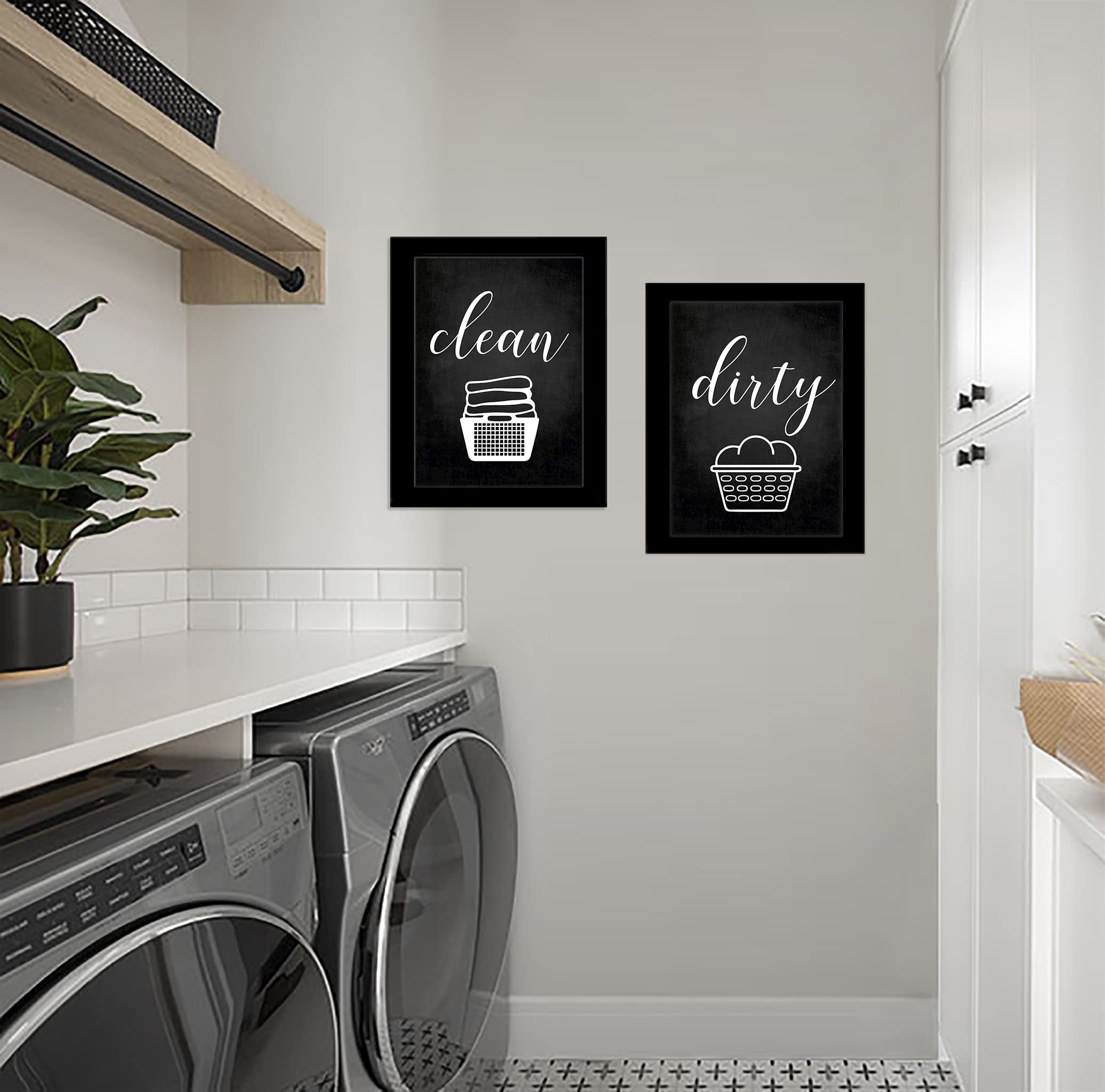Amazon.com: Inkdotpot 2 Piece Laundry Signs for Laundry Room
