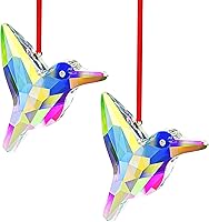 Vista 19 de 3 piezas de prismas de cristal de 2/2.5/3 pulgadas, atrapasoles de candelabro, adornos colgantes coloridos de Bauhinia, creadores de arcoíris