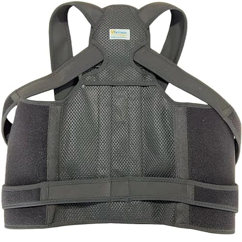 Corrector de postura de espalda para mujeres y hombres – Soporte de hombro ajustable, soporte de espalda de fractura de compresión, descompresor de