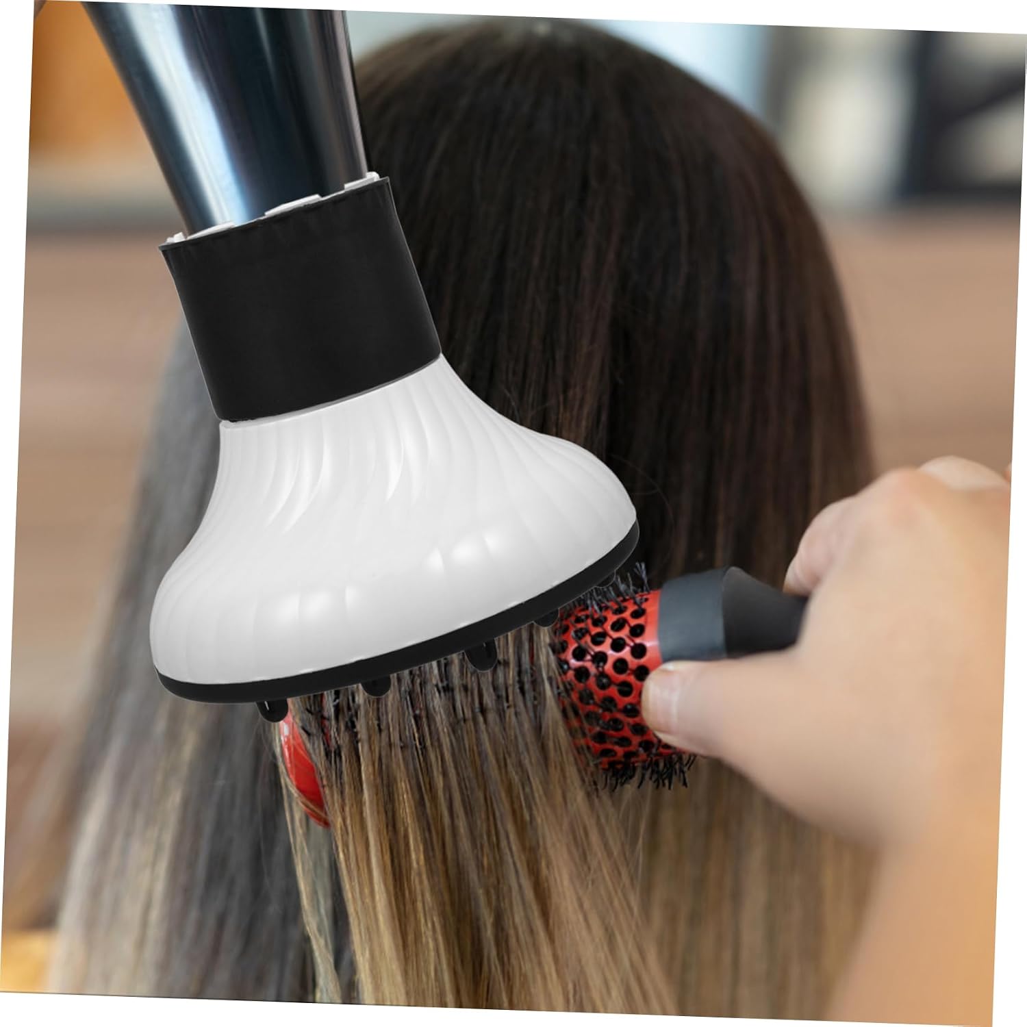 Hair Dryer Diffuser Nozzle Attachment for Curly Straight Hair Elastic Design for Reduces Frizz and Maintains Curls
