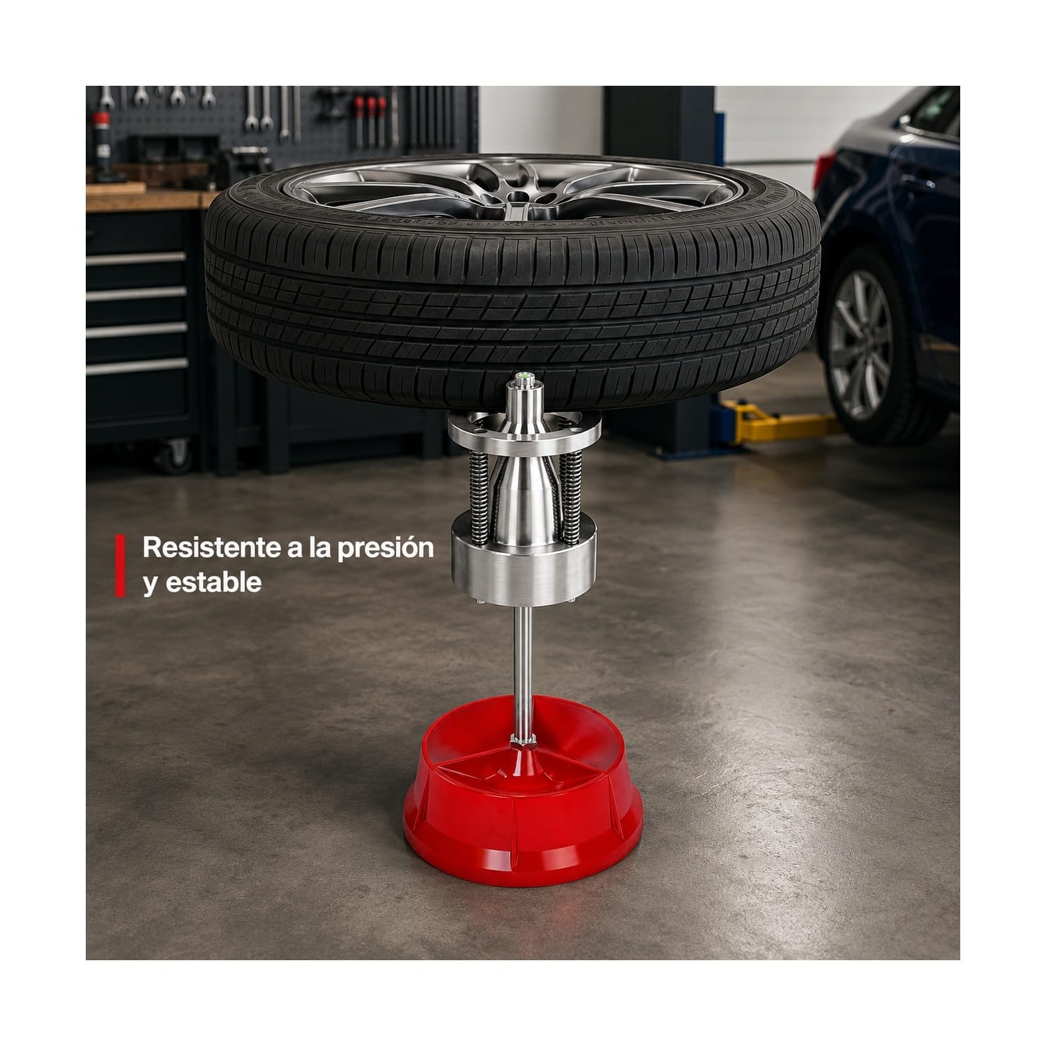 equilibradora de ruedas portátil, equilibrador manual de neumáticos para coches y camiones ligeros, balanceador con nivel de burbuja, fácil de transportar
