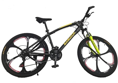 All-Bikes Mountain bike, urbano, mountain bike, Shimano, sport, cerchi in  lega di magnesio, urban, montagna (Giallo) : Sport e tempo libero
