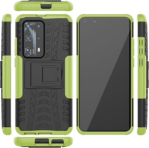 Miniatura 3 de Asuwish Funda para teléfono Huawei P40 Pro con protector de pantalla de vidrio templado y soporte delgado, híbrida, resistente, funda protectora