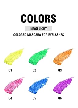 Neon UV Mascara for Eyelashes, Black Light Reactive Get Noticed with Fluorescent Lashes, Long Lasting, No Clumping, Colorful Bold Halloween Eye Makeup for Cosplay, Party Wedding(#02 Green)
