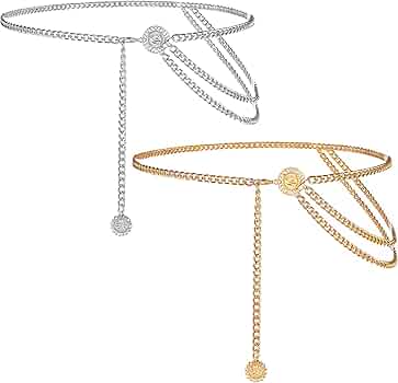 Cintura Donna A Catena Metallica - Vita Regolabile Per Jeans, Vestiti E Look Eleganti - Foto 3