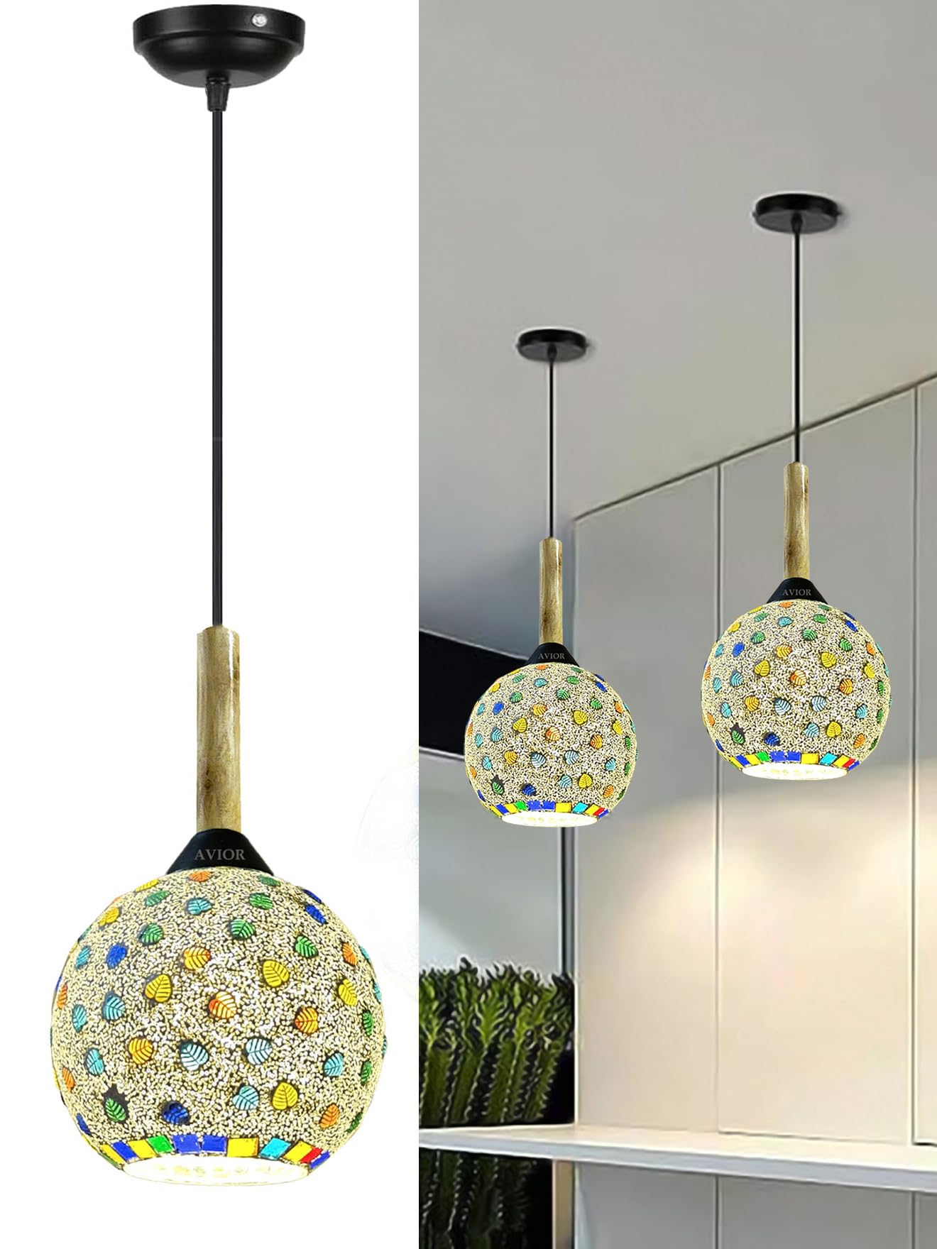 Lyse Decor Hanging Lights Kitchen, Pendant Lamps for Bedroom, Dining Table Lights, Living Room Lamps and Decorative Lamps for Home Decoration (Pack of 1) (B0CG9W9RCV) Amazon Price History, Amazon Price Tracker