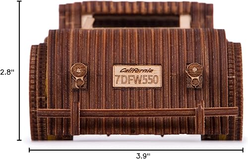 Miniatura 9 de Wood Trick Hot Rod - Kit de coche de madera para construir – Paseos hasta 32 pies – Detallado – Rompecabezas de madera 3D para adultos – Kits de