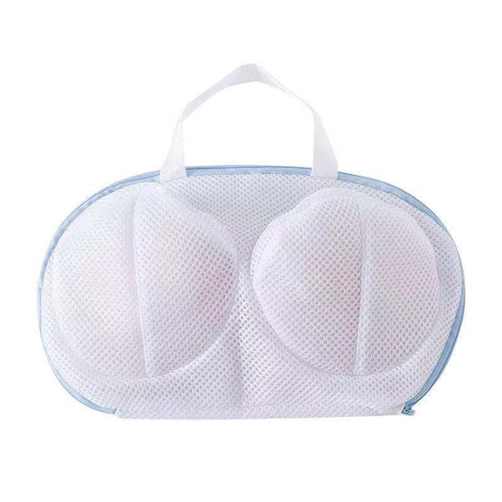 Laundry Bag 2pcs Bra Laundry Bag Underwear Wash Package Brassiere Clean Pouch Anti Deformation Mesh Pocket Special For Washing Machine(Blue)