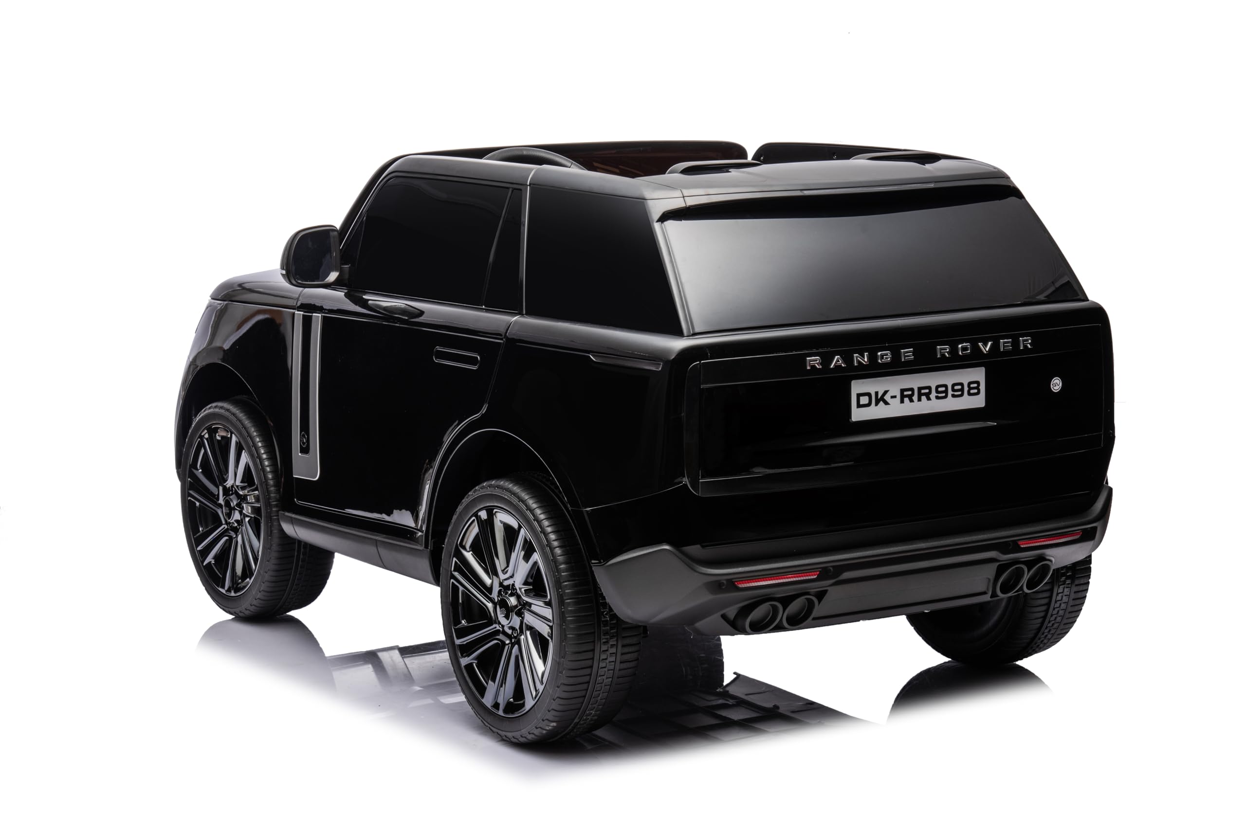 FINOOS Voiture Electrique Enfànt Range Rover. 12V avec télécommande à 2,4 GHz, 4 x Moteur 12V 45W, 1 à 6 Ans (Noir)