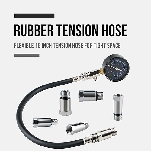 Miniatura 6 de Lichamp Medidor de presión del cilindro del motor de gasolina del motor de la gasolina del probador de la compresión del motor para la motocicleta