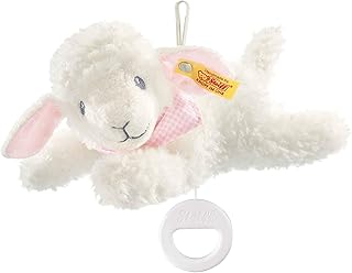Steiff Lamb Box Animales Caja de música de Cordero Sweet Dreams, Color Rosa, 25 cm (239649)