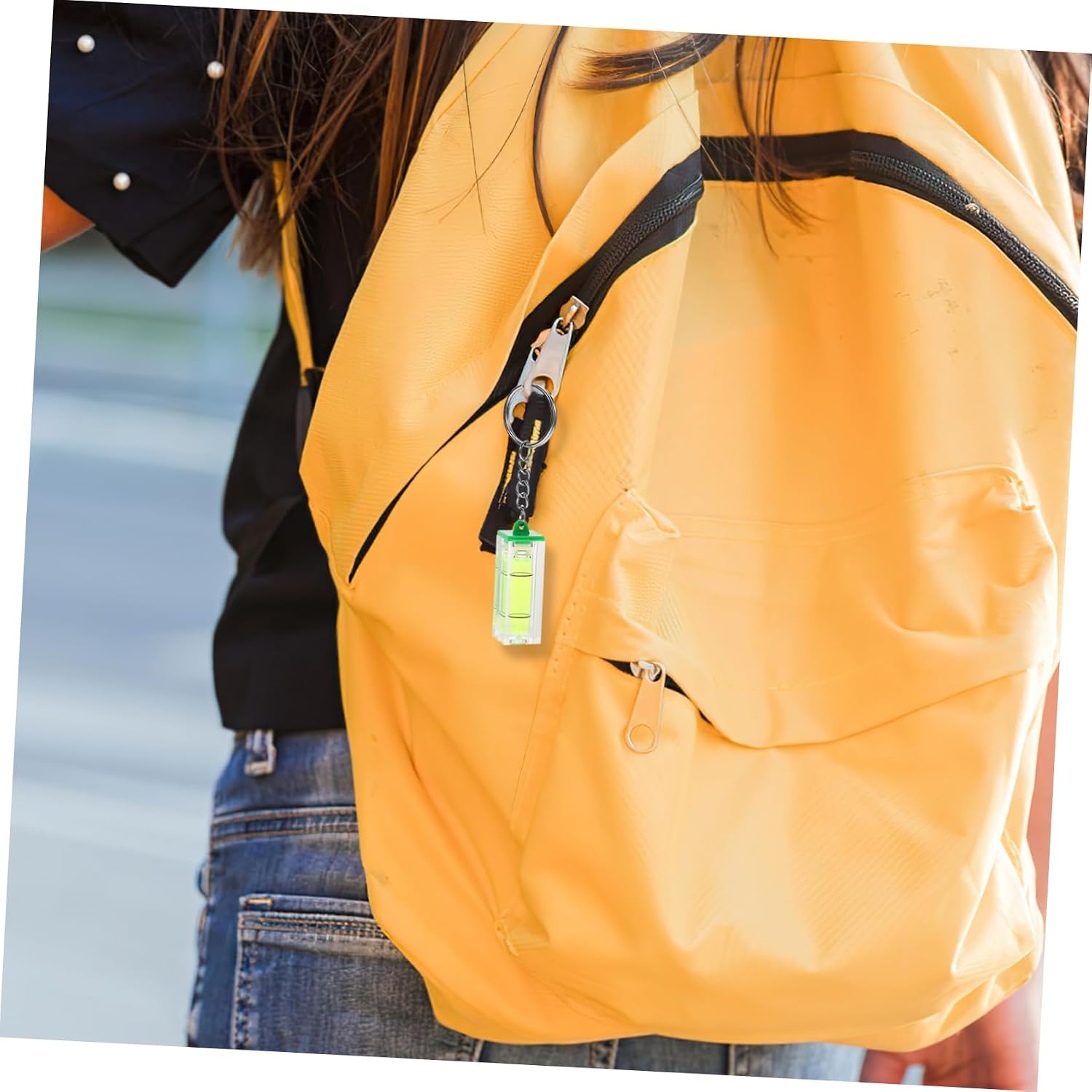 Mini Bubble Level Keychain with High Precision Level Bubble Green image 5