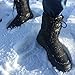 ROCKMARK Men's Winter Snow Boots, Warm Mid Calf Waterproof Durable Boot,Non-Slip Thermal-Insulated Climbing Black Shoes for Hiking & Ice Fishing & Snow Trekking & Outdoor Work (10, Black)