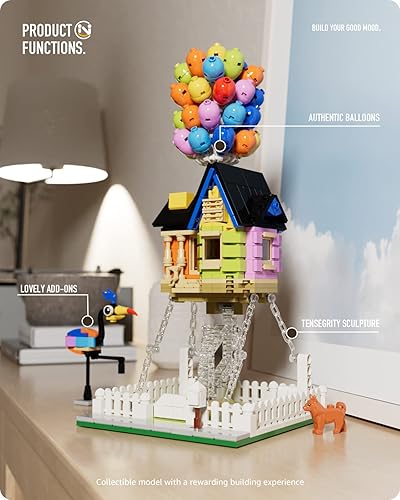 Miniatura 6 de Nifeliz Juego de construcción de casa voladora para niños y adultos, bloque de construcción creativo, juguetes para niñas para regalos de Navidad y