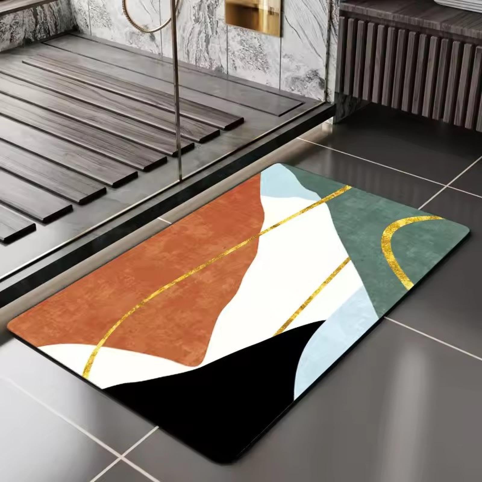 Tapis antidérapant lavable grand format 100x120cm pour porte d'entrée de maison propre