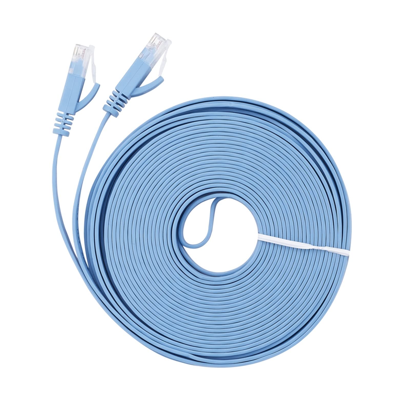 Câble de raccordement Ethernet réseau plat CAT-6 RJ45 for modem routeur LAN réseau RJ45 connecteur 50cm 1m 2m 3m 5m 10m 15m(Blu,15m)