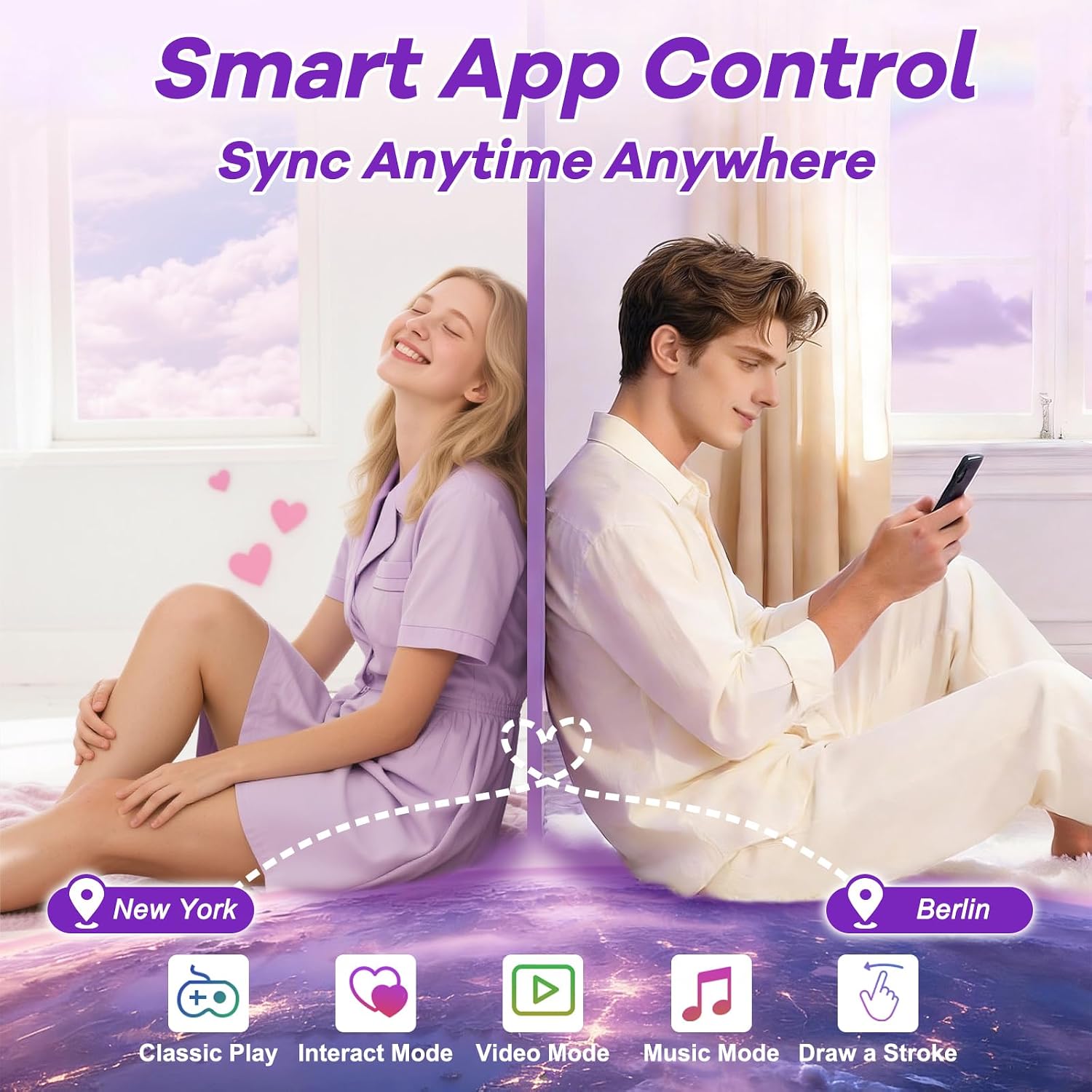 Wearable Vibrator Sex Toys Women Vibrating Panties, APP Control Clitoral Stimulator with 9 Modes, Waterproof Rechargeable Panty Vibrator Couples Sex Toys, Discreet Vibrator Adult Toys for Her Pleasure