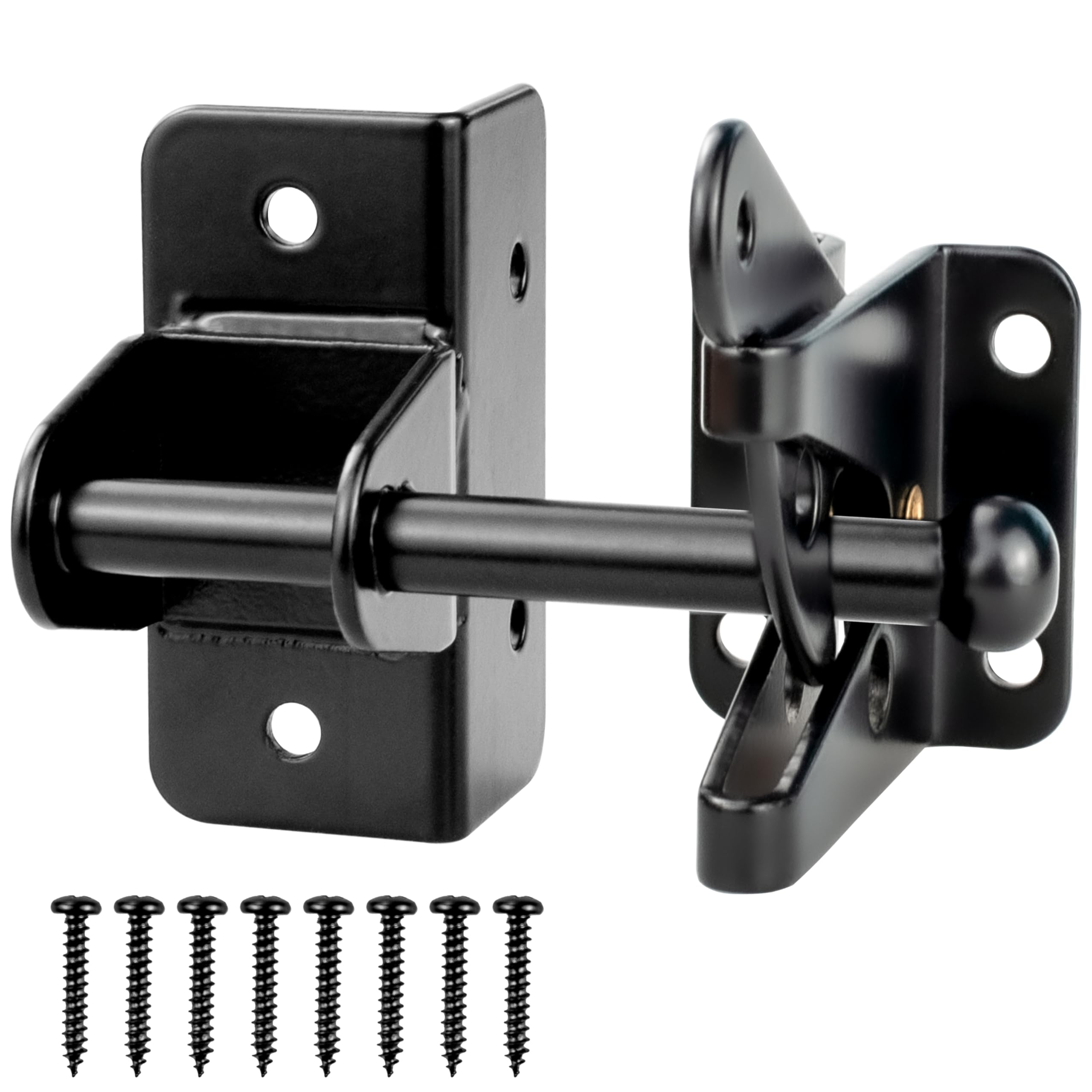 Photo 1 of MustGood Heavy Duty Automatic Gate Latch - Small, Black