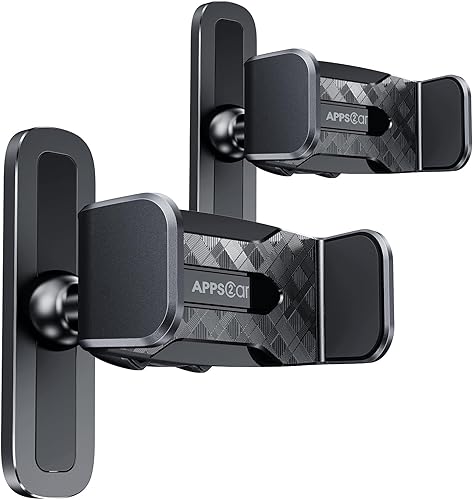 APPS2Car Paquete de 2 Soporte magnético para teléfono de gimnasio, ajustable en 360, compatible con teléfonos inteligentes de 4.7 a 6.5 pulgadas,