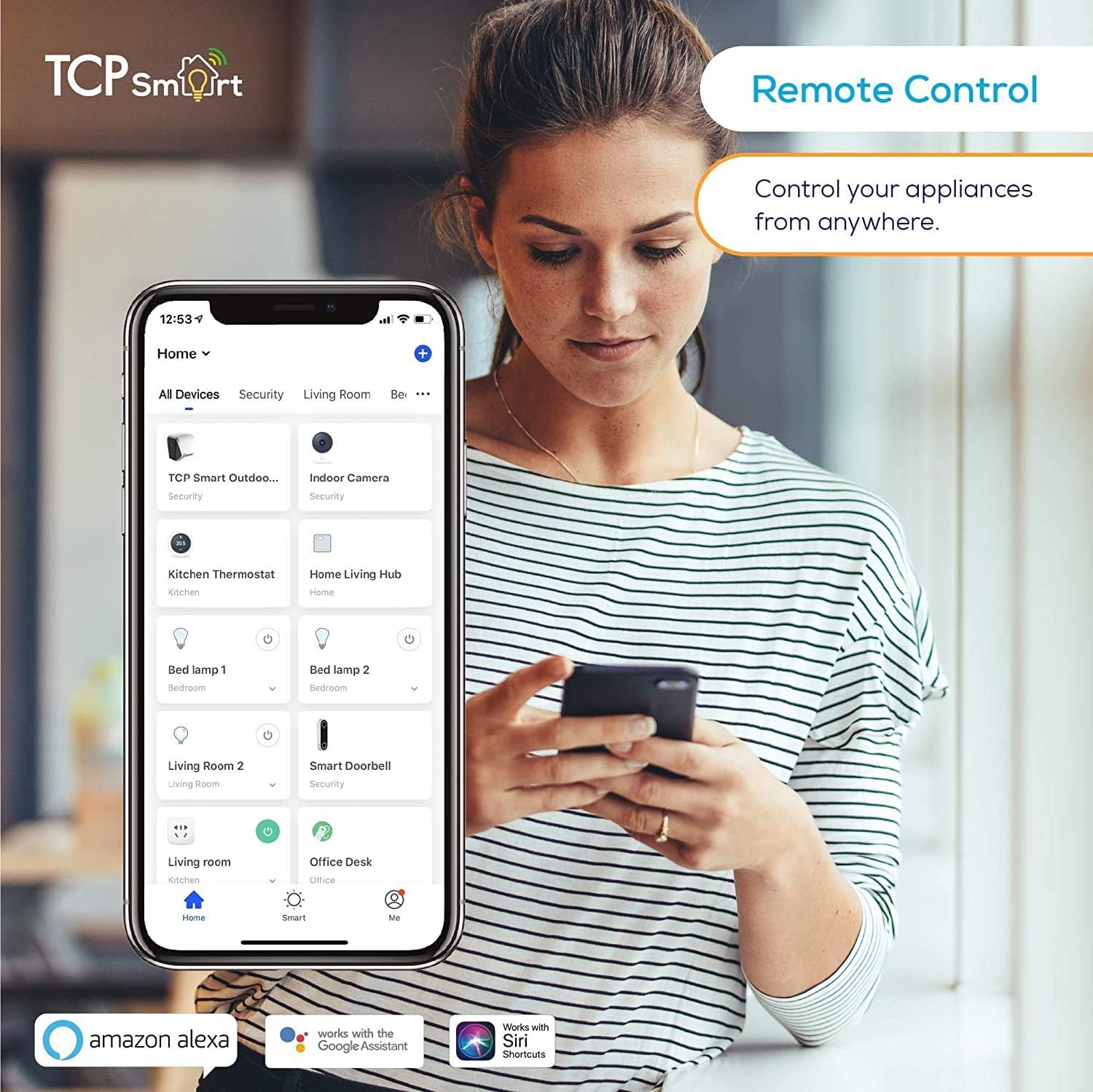 TCP Smart Wi-Fi LED Lightbulb Classic E27 Colour Tuneable White & Colour Changing Dimmable, Rgb - Image 5