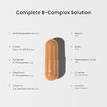 Complexe Vitamine B – Plein spectre 10-in-1 Supplément de vitamine B méthylé – Comprend B1, B2, B3, B5, B6, B7, B9 & B12 pour les hommes & Femmes – Méthylé actif B12 & Folate, végétalien – 120 Capsules