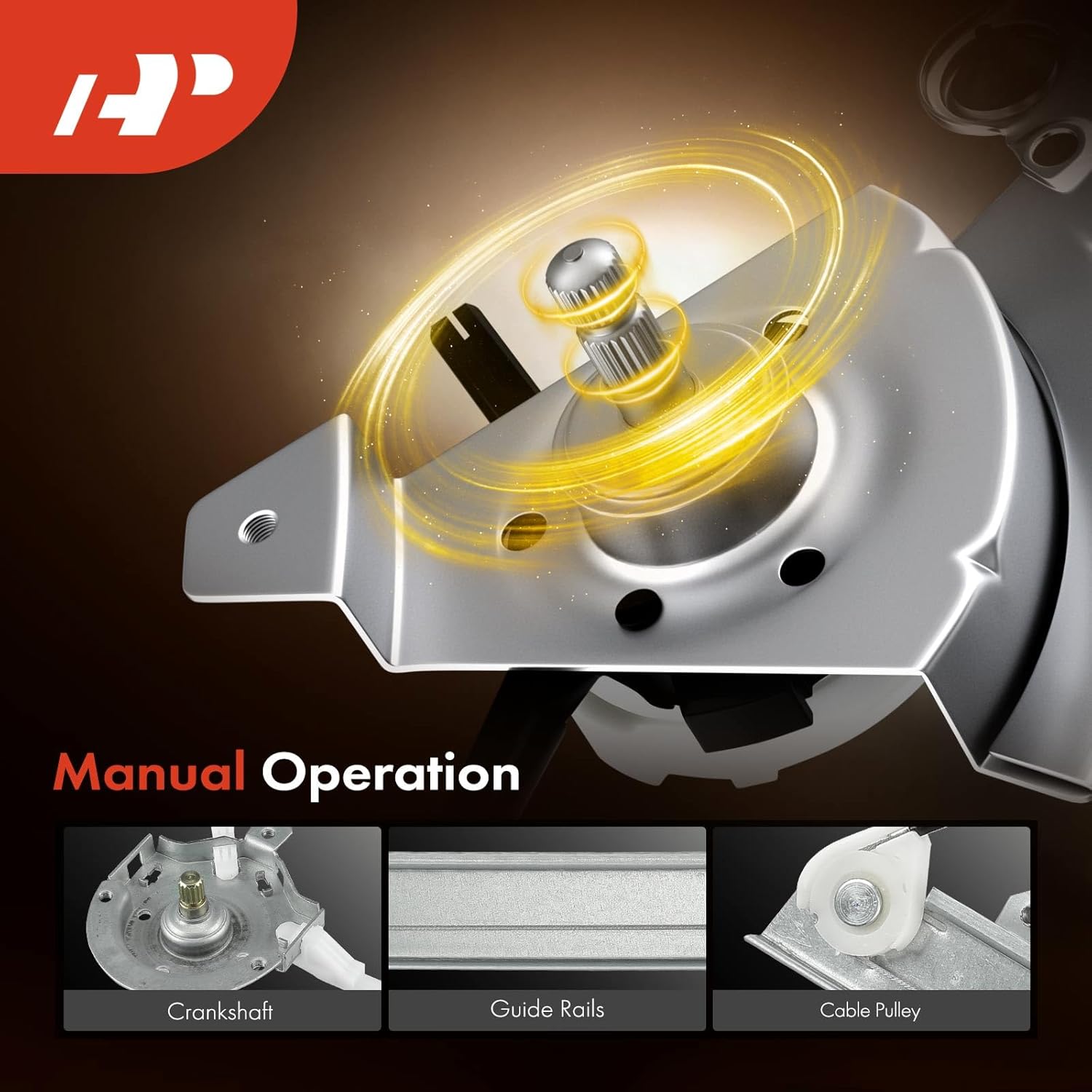 A-Premium Front Left Driver Side Manual Window Regulator Compatible with Nissan Sentra 1987-1990, Sedan/Wagon