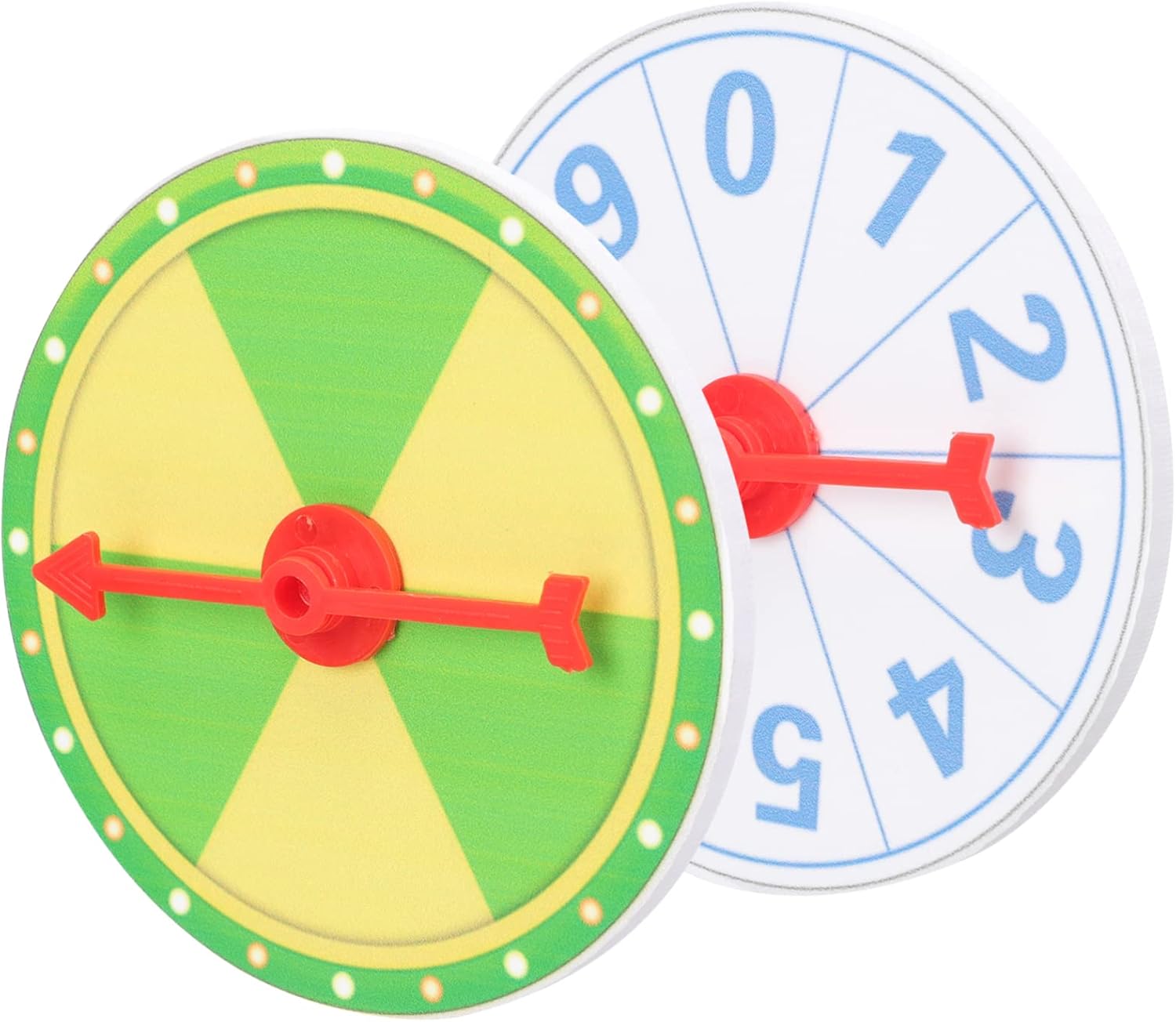 10pcs Prize Wheel Game Roulette Wheel for Raffles Parties Events Lightweight Lottery Turntable Blank Spaces for Custom Awards