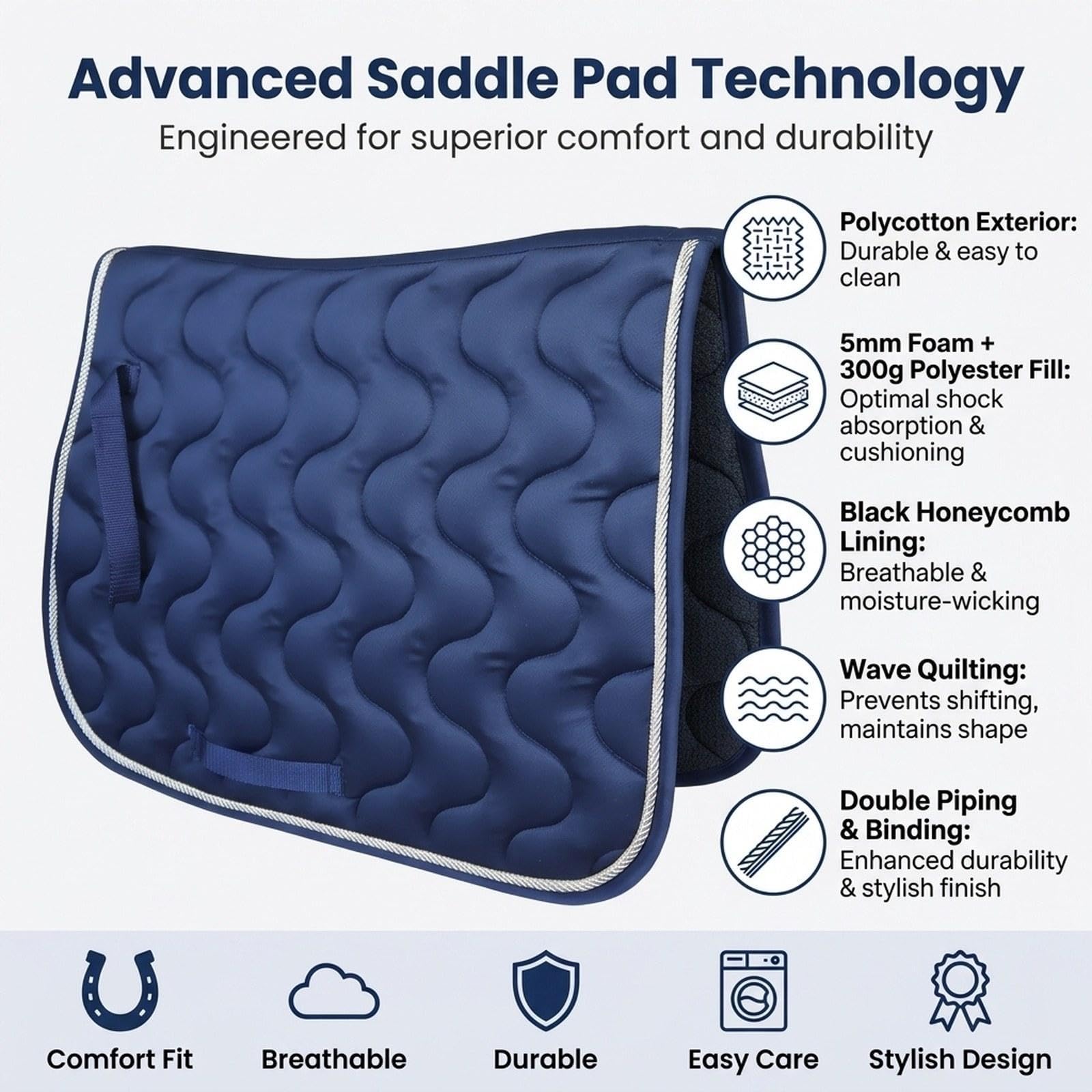 para Silla Montar para Caballo, con absorción Impactos, amortiguación y protección. Ecuestre versátil para competición.