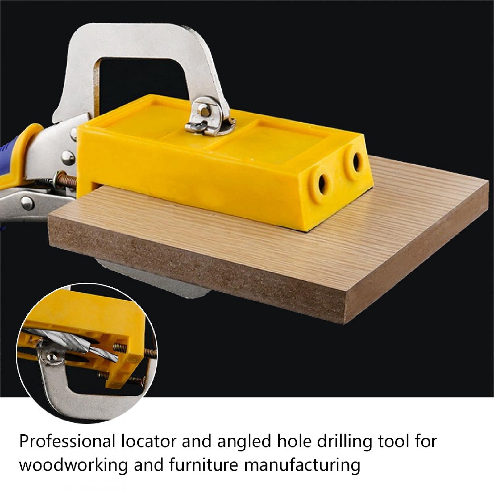 Locher-Locator, Kunststoff-Pocket-Loch-Bohrlehren-Set Holzbearbeitungs-Bohrerführung Schräglocher-Positionierer-Locator