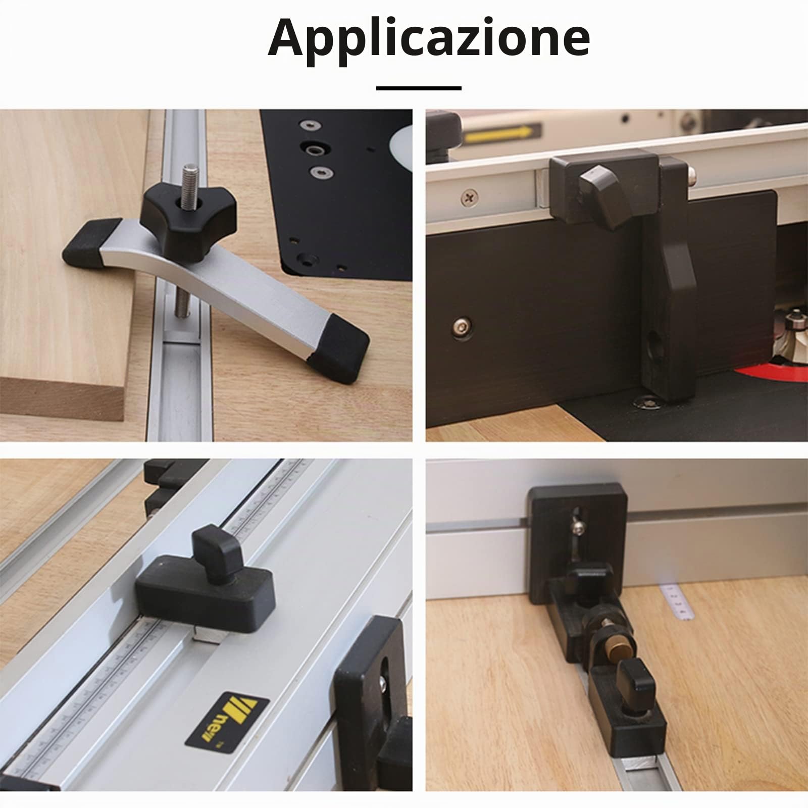 Ericrise 6 dadi a scanalatura a T M6, T-Track Slider dadi scorrevoli M6, T-Track in lega di alluminio, fissaggio a fessura per viti per strumento di lavoro del legno, 30 x 23 x 7,8 mm