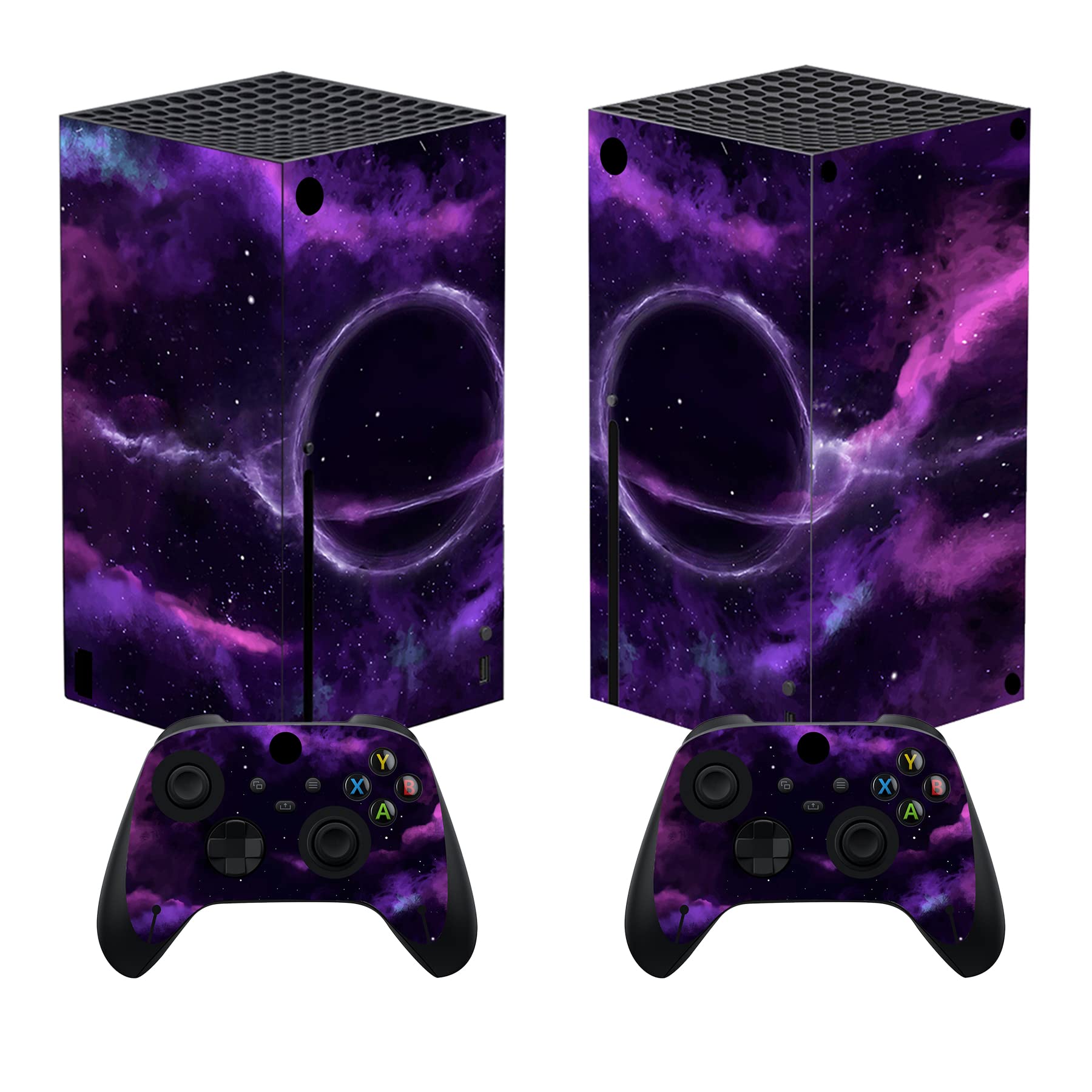 PlayVital Stickers Manette pour Xbox Series X,Autocollant Protection pour Xbox Series X Console Accessoires Skin Habillages-Violet Planète