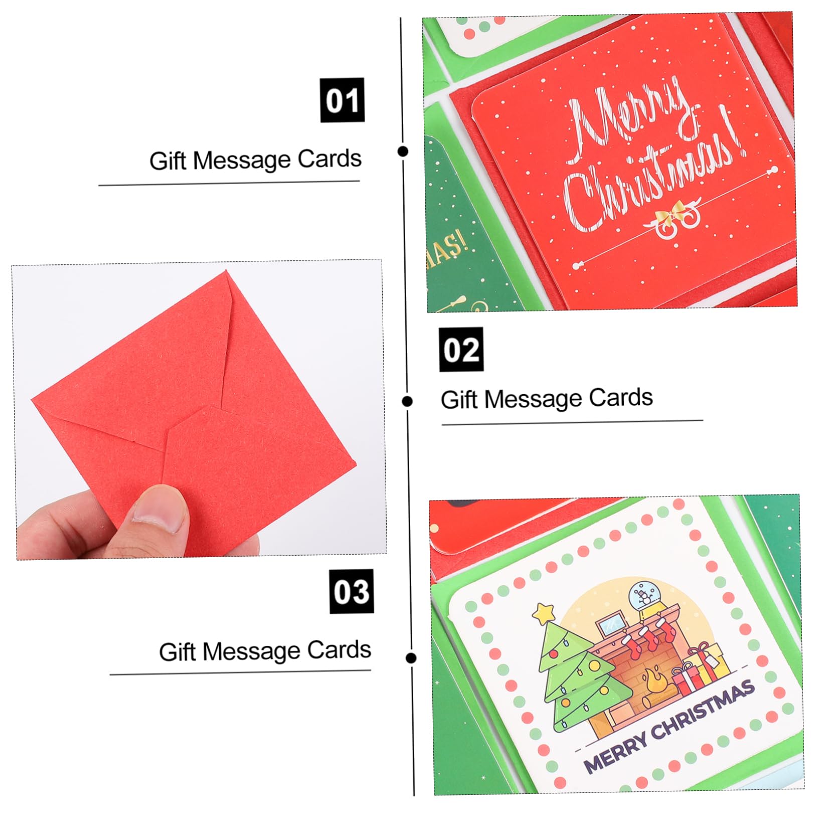 6 Set Di Biglietti Di Auguri Natalizi in Grandi Quantità 50 Biglietti Carta Speciale Design Di Babbo Natale Albero Di Biglietti Di Auguri Festivi Per Il Anno