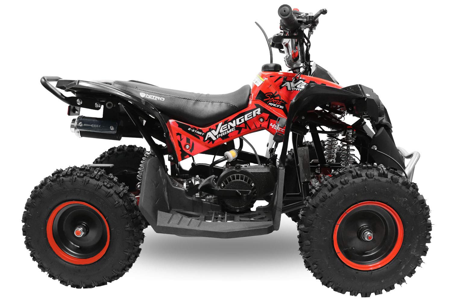 Avenger 49cc Prime 6' E-Start LED Miniquad ATV Kinderquad, Farbe:Gelb