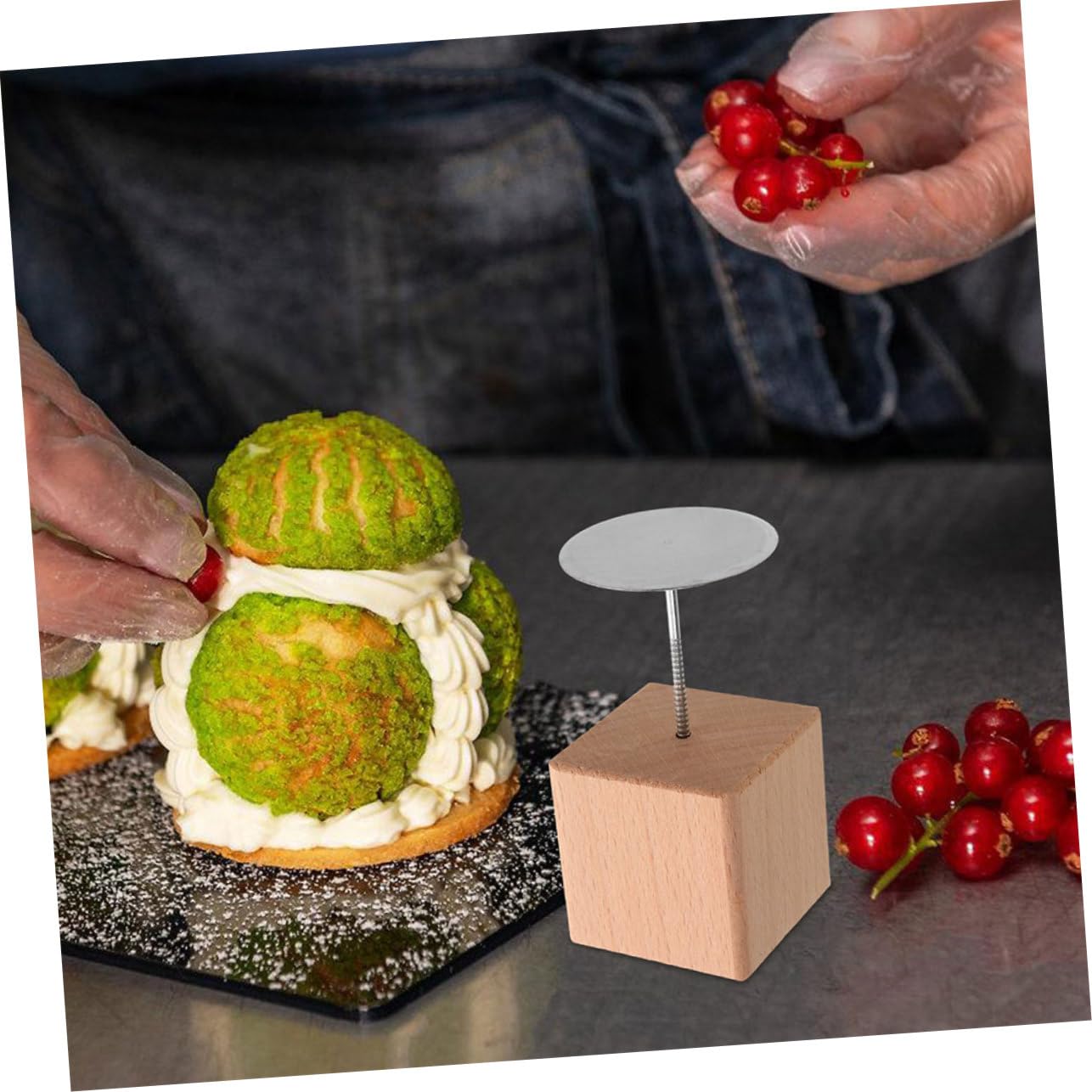 OUNONA Set di 2 Supporti in Legno per Decorazione Fiori Torta