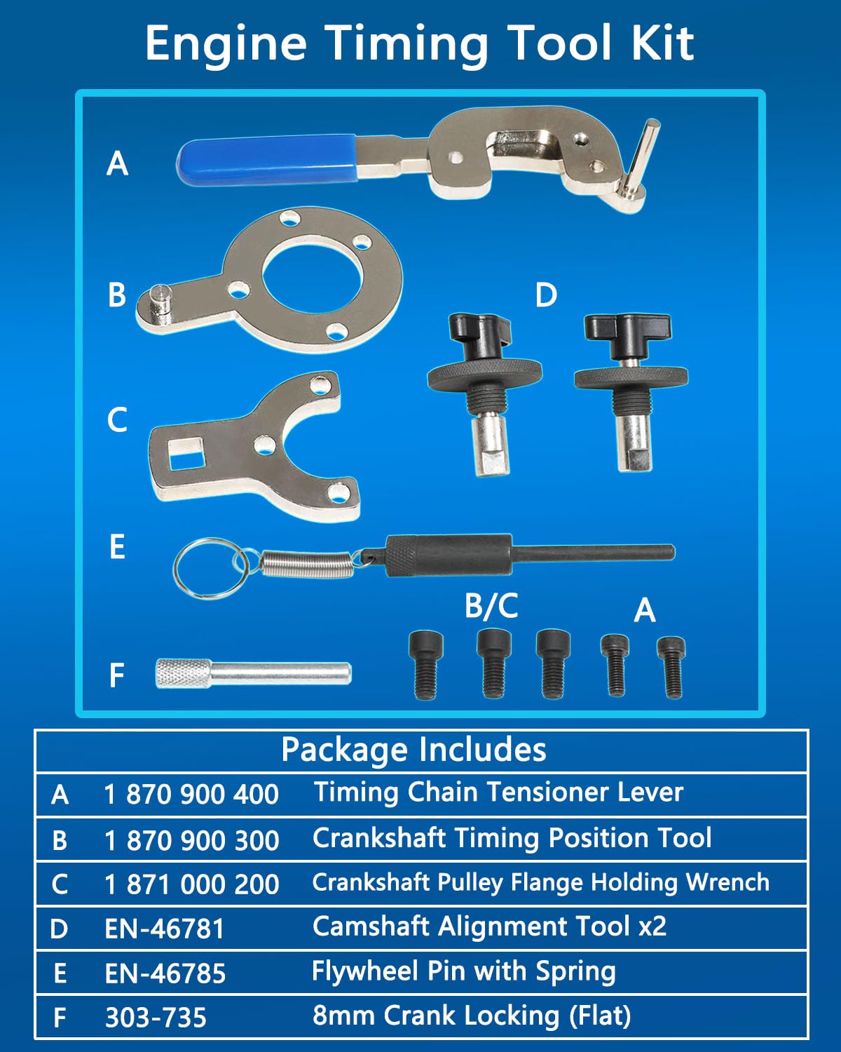 DPTOOL Outil de Calage Arbre à cames Verrouillage pour Ford 1.3TDCI pour Fiat 1.3JTD pour Vauxhall/Opel Suzuki 1.3CDTI pour Citroen Peugeot 1.3 HDI