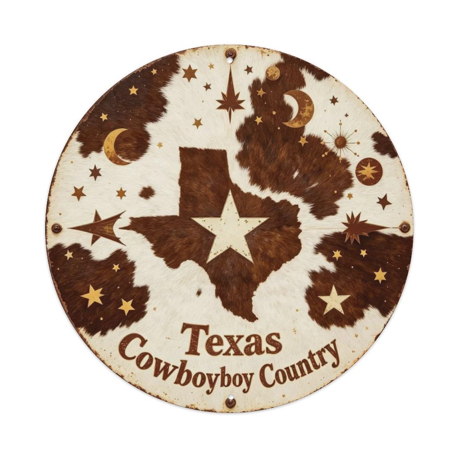 Texas Cowboy Country Metal Tin Sign Plaque