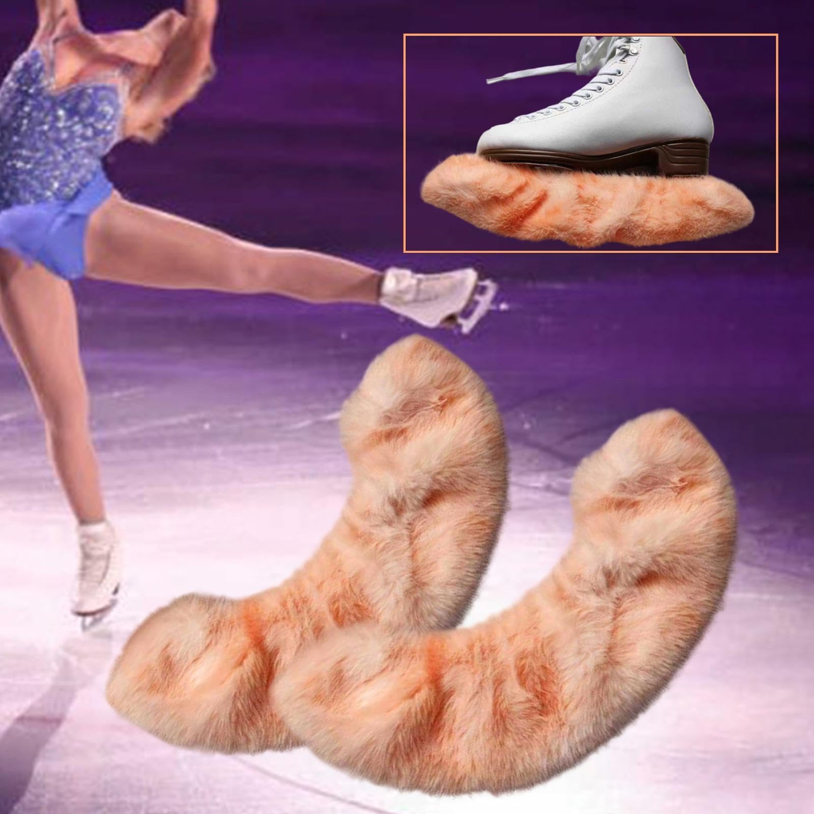 Oshhni Lot de 2 Couvre-Patins à Glace, Accessoires de Protection et de décoration, pour Le Sport et Le Patinage, compatibles avec Les Patins de Hockey.